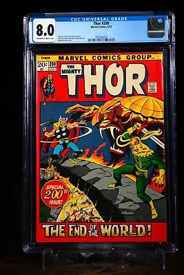 Buy THE MIGHTY THOR #200 CGC 8.0 June 1972 1st App HE WHO REMAINS Time-Keepers • 103.93£