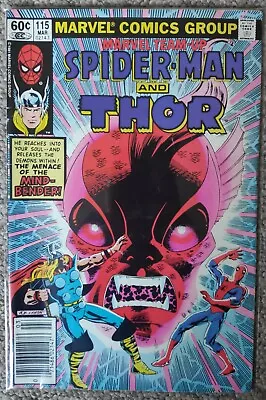 Buy Marvel Team-Up Spider-Man And Thor 1981 #115 Marvel Comic Book • 9.99£