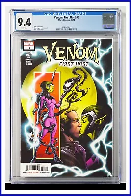 Buy Venom First Host #3 CGC Graded 9.4 Marvel November 2018 White Pages Comic Book. • 89.87£