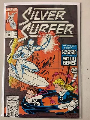 Buy Silver Surfer #16 Direct Mr. Fantastic + Invisible Woman 8.0 (1988) • 4.77£