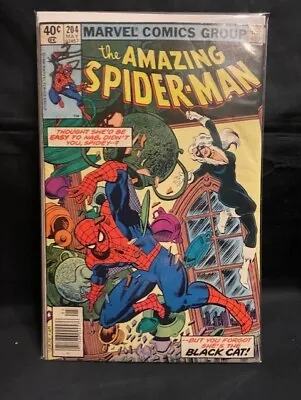 Buy Amazing Spider-Man #204 Black Cat Appearance FN+ (6.5) Marvel Comics 1980 • 10.27£