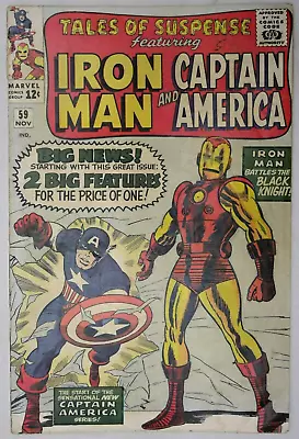 Buy Tales Of Suspense #59 1st Captain America And Iron Man Marvel Comics (1964) • 59.95£