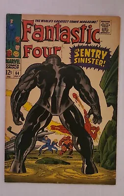 Buy Fantastic Four 64 (1967) - 1st App. Kree Sentry ~ VG Stan Lee Jack Kirby • 23.70£
