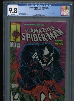 Buy Amazing Spider-Man #316 (1989) CGC 9.8 [WHITE] Venom! Todd McFARLANE! • 402.14£