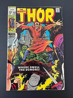 Buy Thor #163 - HIM Cameo Appearance, Pluto (Marvel, 1969) VG • 12.32£