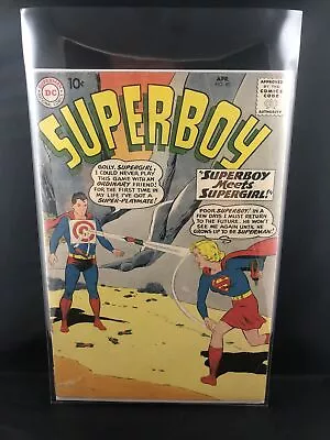 Buy Superboy #80, Apr., 1960, 1st Meeting Of Supergirl & Superboy • 39.64£