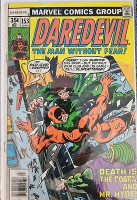 Buy Marvel Daredevil Comic Book Issue #153 Key Bonze Age 1978 1st App. Ben Urich • 4.63£