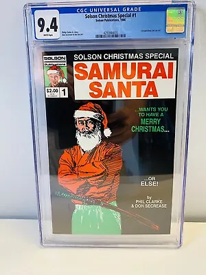 Buy Solson Christmas Special #1 CGC 9.4 1st Published Jim Lee Art Samurai Santa • 333.06£