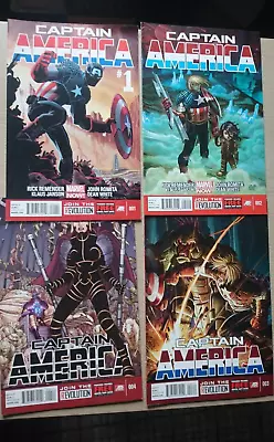 Buy Captain America 1-4 2013 Comic Lot Bundle Marvel John Romita Jr • 8£