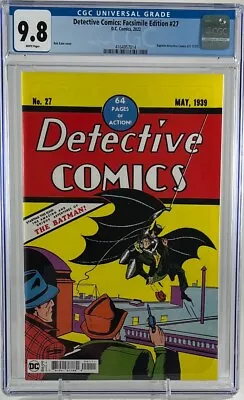 Buy Detective Comics #27 Facsimile Edition Batman D.C. White Pages CGC 9.8 • 57.62£