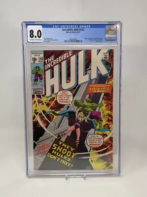 Buy Incredible Hulk #142 CGC 8.0 Valkyrie Cover Marvel Comics MCU Bronze Age • 83.94£