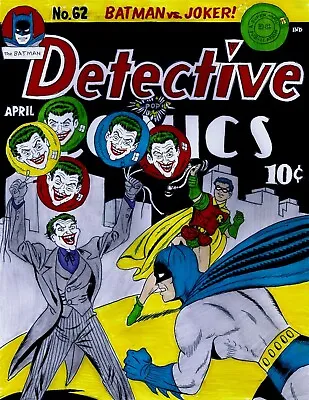 Buy Detective Comics # 62 Cover Recreation Original Comic Color Art On Card Stock • 157.66£