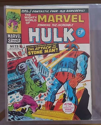 Buy The Mighty World Of Marvel Comic No. 73 1974 Feat. The Incredible Hulk • 6£