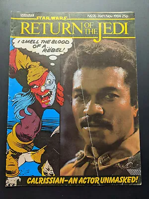 Buy Return Of The Jedi No 76 November 26th 1984, Star Wars Weekly UK Marvel Comic  • 6.99£
