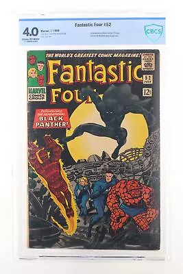Buy Fantastic Four #52 - Marvel Comics 1966 CBCS 4.0 1st Appearance Of The Black Pan • 339.17£