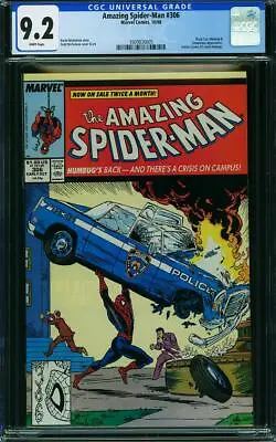 Buy AMAZING SPIDER-MAN  #306  CGC  NM9.2   White Pages!  3909836005 • 75.07£