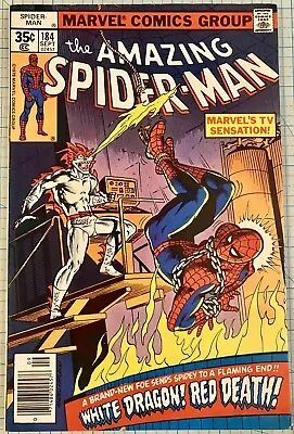 Buy Amazing Spider-Man #184 VF+ Ross Andru Cover 1978 1st Appearance White Dragon • 15.88£
