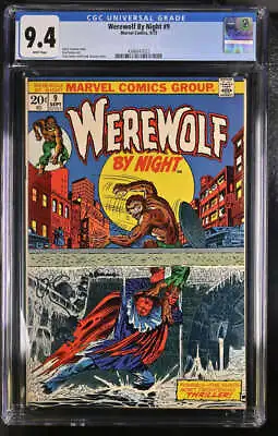Buy Werewolf By Night #9 Cgc 9.4 White Pages // Marvel Comics 1973 • 199.88£