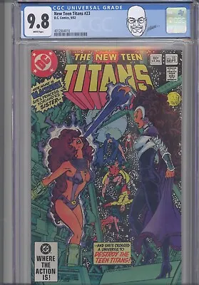 Buy New Teen Titans #23 CGC 9.8 1st App Blackfire, Vigilante George Perez Custom 2 • 94.83£