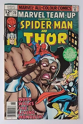 Buy Marvel Team Up #70, Marvel Comics 1978, Spider-man & Thor App, Bronze Age • 4.60£