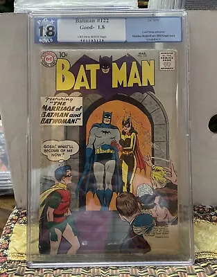 Buy Batman # 122 PGX 1.8 Marriage Of Batman & Batwoman 10C Cover 1959 Moldoff Finger • 67.96£