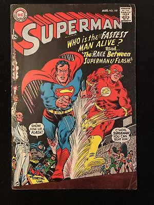 Buy Superman 199 4.5 Dc 1967 1st Superman Bs Flash Race Mylite 2 Double Boarded Fh • 119.14£