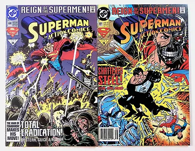 Buy Action Comics 690 691 Death Of Superman Funeral Reign Of The Supermen DC • 7.19£