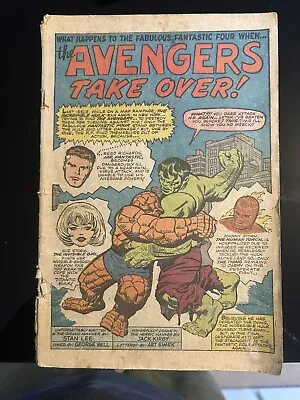 Buy Fantastic Four #26 Coverless Complete. Read Avengers Crossover Marvel 1964 • 2.20£