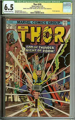 Buy The Mighty Thor #229 CGC 6.5  Signed Gerry Conway • 118.73£
