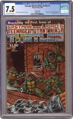 Buy Teenage Mutant Ninja Turtles #1 New Wrp Full Color 4th Printing CGC 7.5 1985 • 91.94£