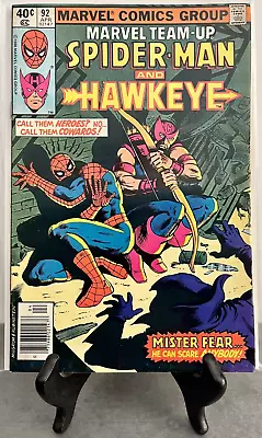 Buy Marvel Team-up #92 | Spider-man & Hawkeye | Ns | Marvel 1980 | 1st App Mr. Fear! • 16.07£