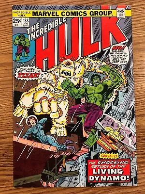 Buy The Incredible Hulk #183  Return Of Living Dynamo Marvel Comics • 23.56£