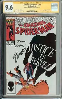 Buy Amazing Spider-Man #278 SS CGC 9.6 Auto Tom Defalco Jim Shooter Signed • 198.28£