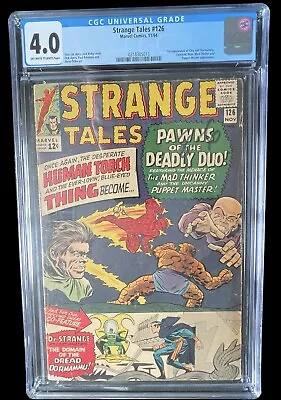 Buy Strange Tales #126 CGC 4.0 1964 OF/W PGS 1st Dormammu, Clea, Puppet Mast. Appr. • 158.35£