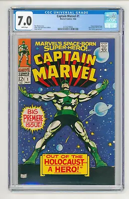 Buy Captain Marvel #1 CGC 7.0 F/VF First Solo Captain Marvel • 269£