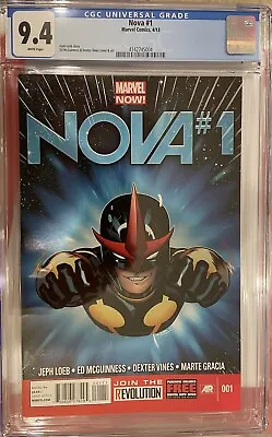 Buy Nova #1- Marvel Comics 2013 - CGC 9.4 -1st Appearance Of Sam Alexander Nova KEY! • 59.58£
