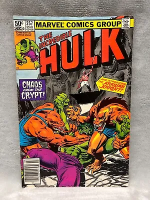 Buy The Incredible Hulk No.257 Vf 1981 Marvel Comics Newsstand • 9.46£