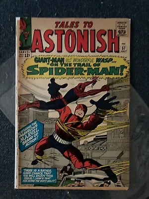 Buy Tales To Astonish 57 Spiderman Crossover Cover Detached • 23.75£