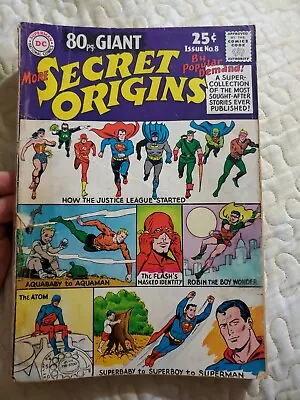 Buy DC Comics 80 PAGE GIANT No. 8 MAR 1965  Secret Origins Superboy To Superman • 12.86£