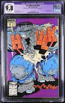 Buy Incredible Hulk #345 50% OFF FMV! CGC Restored 9.8 7/88 Marvel NEW SLAB 🔥🍎👁🔑 • 319.01£