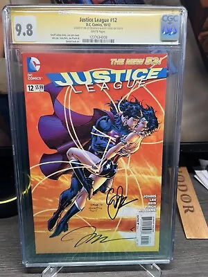 Buy Justice League 12 New 52 CGC 9.8 SS Signed X2 Lee/Johns Superman Wonder Woman • 199.84£