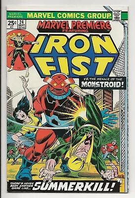 Buy Marvel Premiere #24 Iron Fist VF/VF- (Marvel Comics 1975) Monstroid Appearance • 15.83£