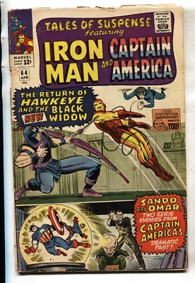 Buy Tales Of Suspense #64 1965-iron Man-cap America Hawkeye Vg- • 49.54£