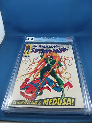 Buy Amazing Spiderman 62 Cgc 9.0 Classic Medusa Cvr  1968 Marvel • 316.24£