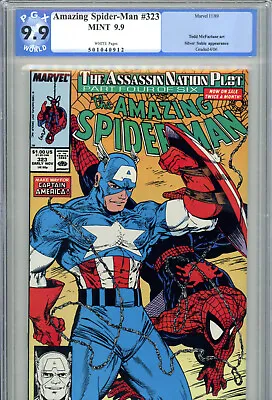 Buy Amazing Spider-Man #323 (1989 Marvel PGX 9.9 MINT Todd McFarlane Captain America • 206.65£