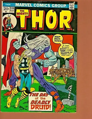 Buy 1973 Marvel Comics The Mighty Thor #209 ~ Deadly Druid ~ Fine Or Better • 11.03£