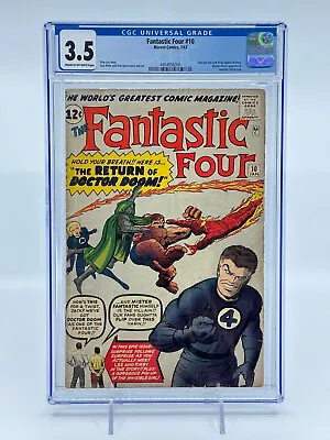 Buy Fantastic Four #10 CGC 3.5 Cream To Off-White Pages Return Of Doctor Doom • 197.64£