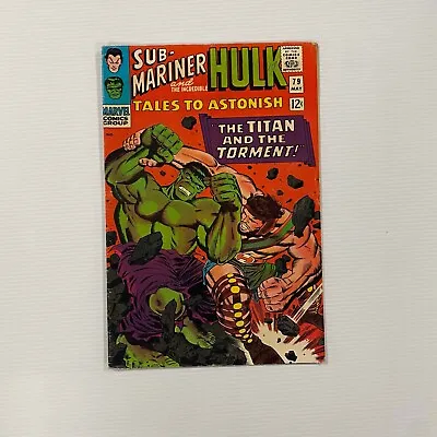 Buy Tales To Astonish Sub-Mariner And Incredible Hulk #79 1966 VG Hulk Vs Hercules • 66£