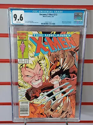 Buy UNCANNY X-MEN #213 (Newsstand) CGC Graded 9.6 ~ White Pages • 79.95£