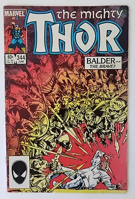 Buy Mighty Thor #344  (Marvel 1984) Balder / 1st Appearance Malekith - W Simonson • 8.11£